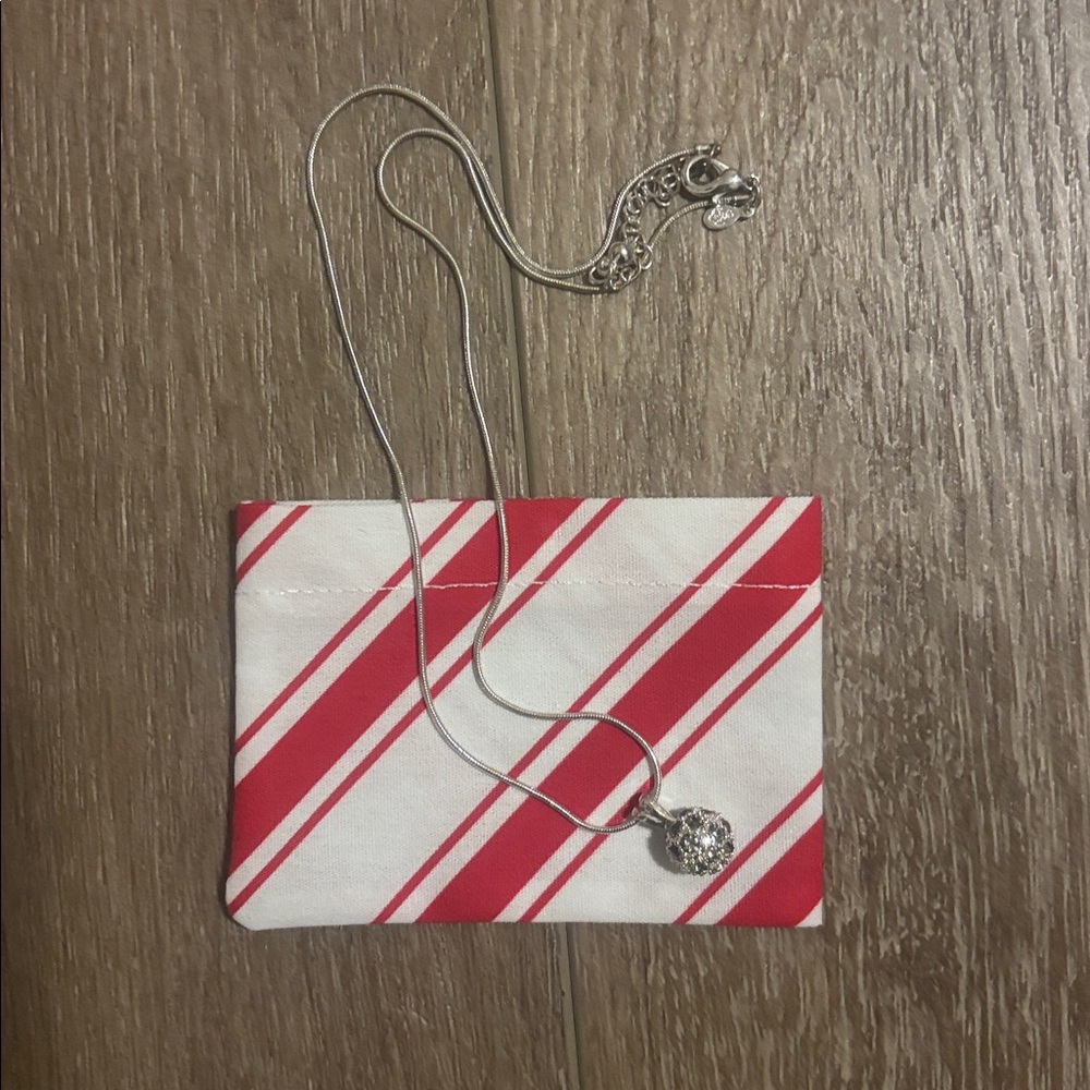 Silver Necklace with Crystal Pendant - Premier Designs